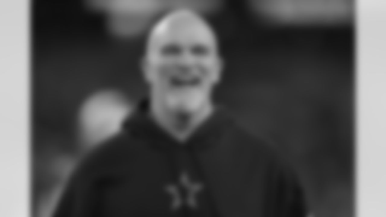 Dallas Cowboys defensive coordinator Dan Quinn looks on prior to an NFL football game against the Detroit Lions, Saturday, Dec. 30, 2023, in Arlington, Texas. (AP Photo/Sam Hodde)