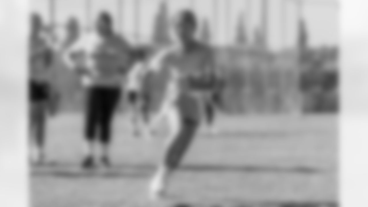 The Los Angeles Chargers host a girls flag football camp on Tuesday, December 02, 2025 at St. Joseph High School in Lakewood, CA.