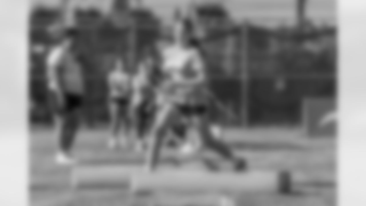 The Los Angeles Chargers host a girls flag football camp on Tuesday, December 02, 2025 at St. Joseph High School in Lakewood, CA.