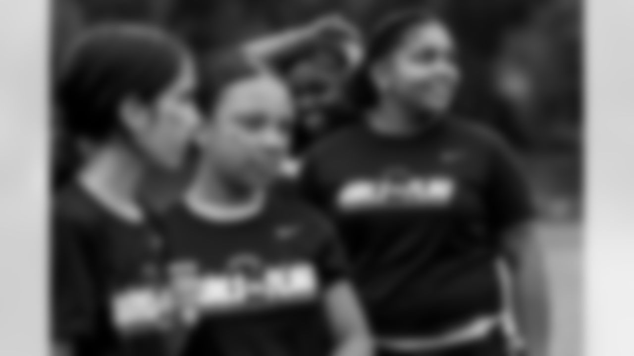 The Los Angeles Chargers host a girls flag football camp on Wednesday, March 26, 2025 at Blair High School in Pasadena, CA.