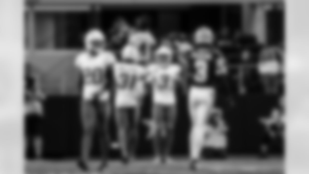 S Marcus Williams (31) and S Derwin James Jr. (3)