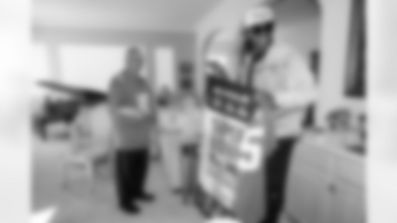 The Los Angeles Chargers surprise their 2025 Fan of the Year on Tuesday, October 28, 2025 in San Diego, CA.