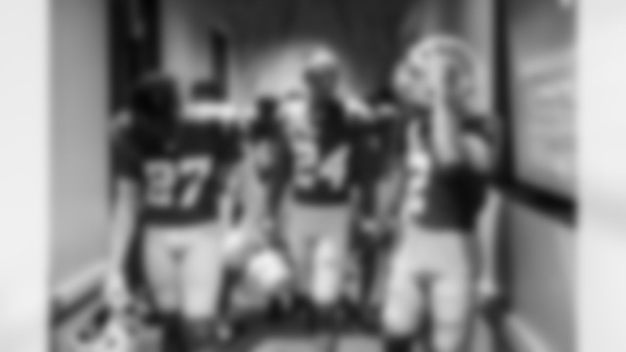 S RJ Mickens (27), CB Benjamin St-Juste (24) and DB Elijah Molden (2)