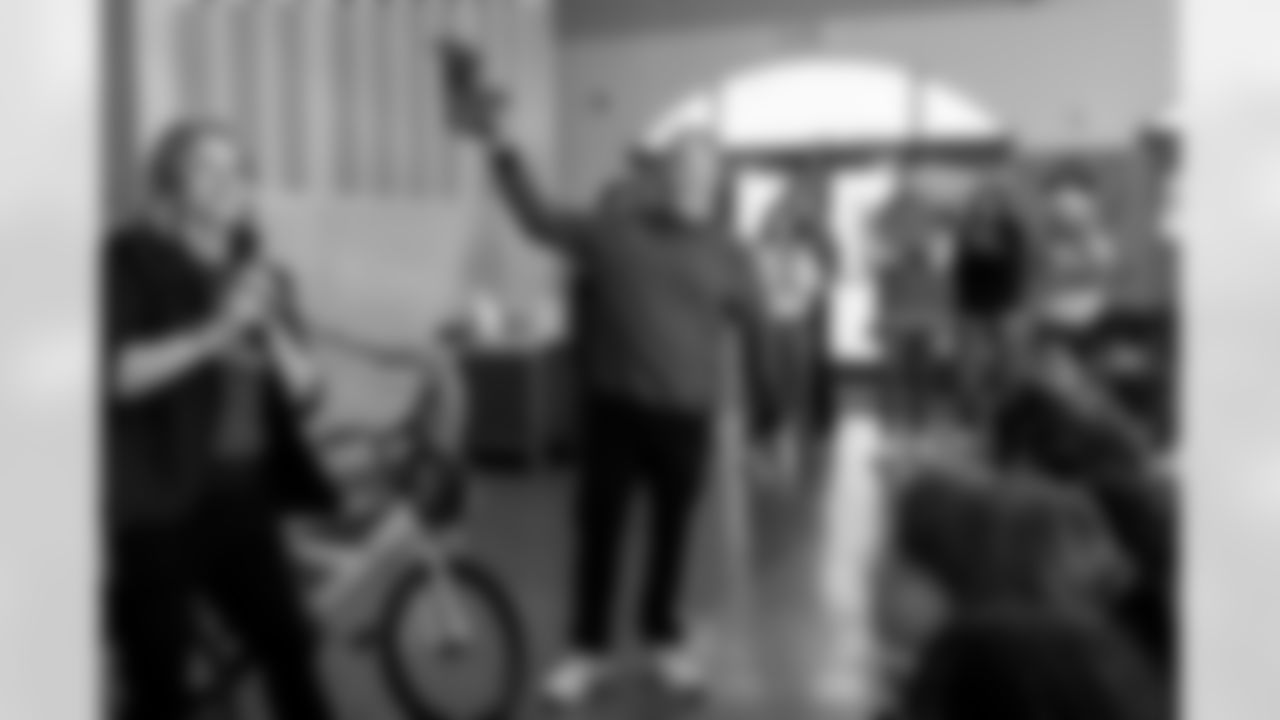 The Los Angeles Chargers host their annual Bikes for Kids event on Monday, December 15, 2025 at Washington Washington Elementary School in Pasadena, CA.