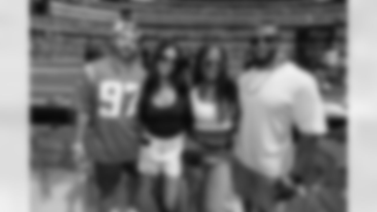Social Media Influencers Tyler Williams, Laura Lee, SHAYLA, and Les G attend an NFL game between the Los Angeles Chargers and Las Vegas Raiders on Sunday, September 8, 2024 in Inglewood, CA.