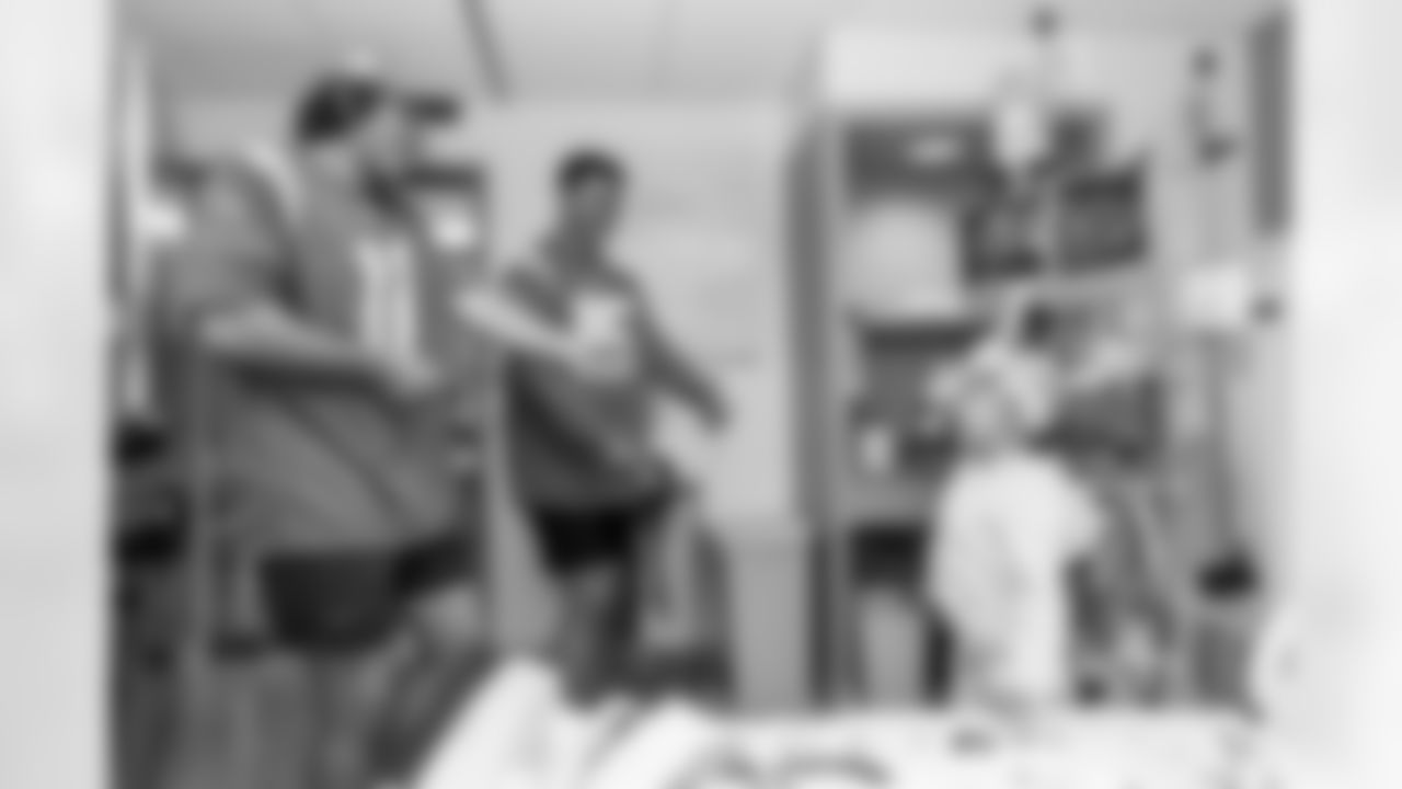 The Los Angeles Chargers visit with patients and staff on Wednesday, May 7, 2025 at UCLA Health Childrenís Hospital in Westwood, CA.