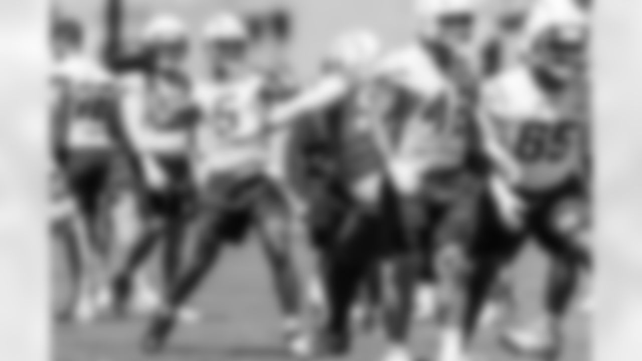 The Los Angeles Chargers practice at Training Camp on Wednesday, August 20, 2025 at The Bolt in El Segundo, CA.
