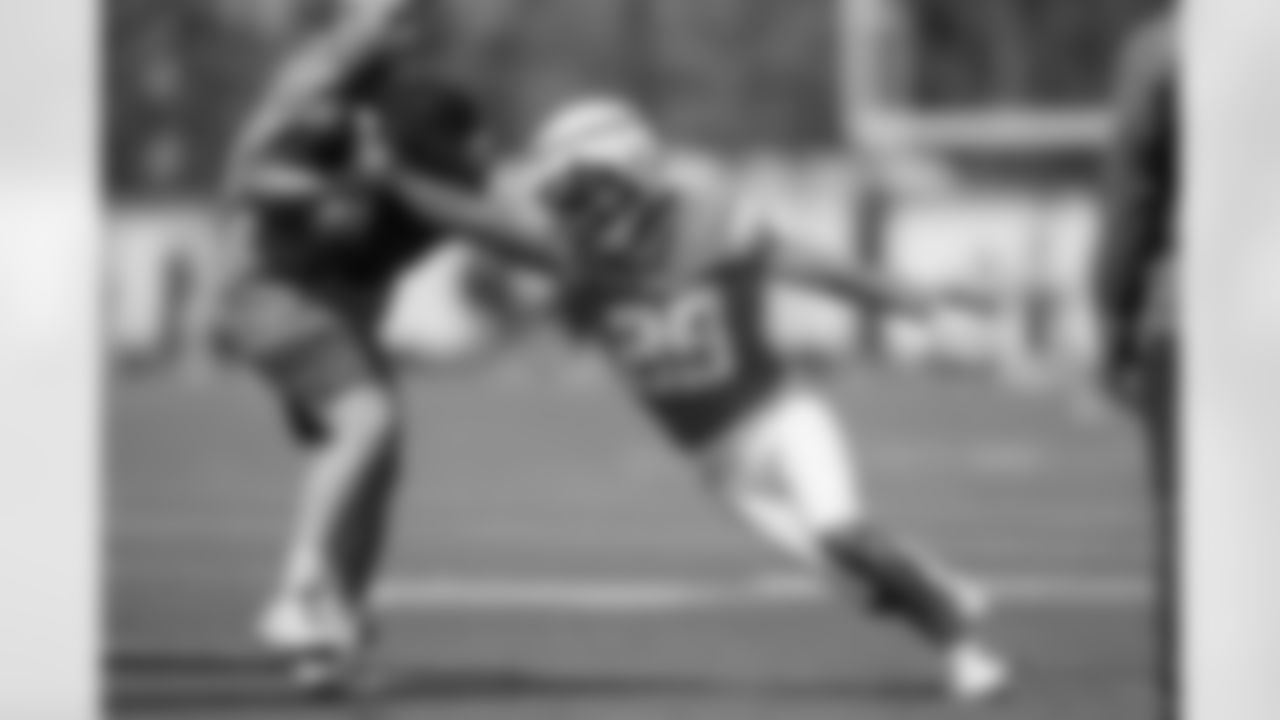 The Los Angeles Chargers hold Rookie Mini-Camp on Friday, May 10, 2024 at Hoag Performance Center in Costa Mesa, CA.