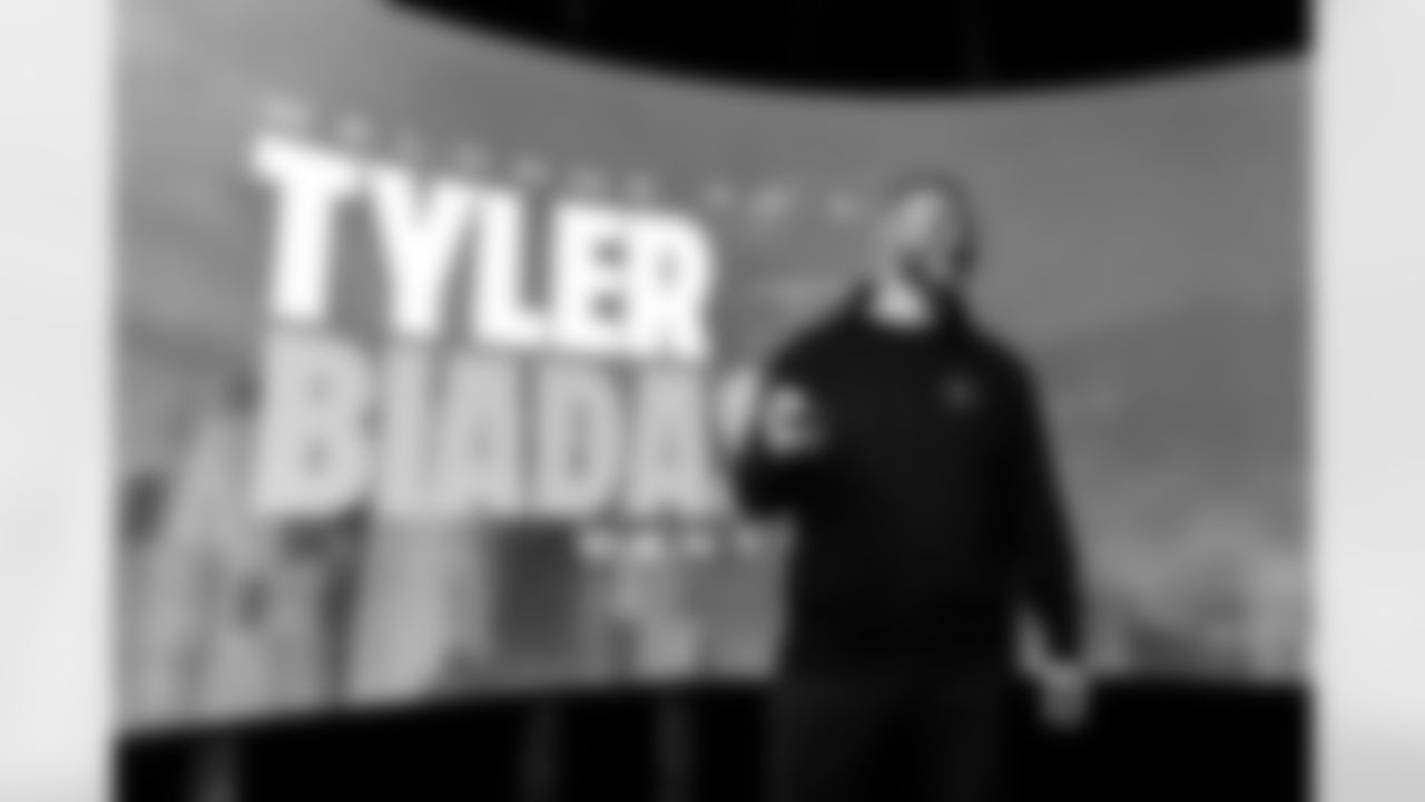 The Los Angeles Chargers sign Tyler Biadasz on Friday, March 6, 2026 at The Bolt in El Segundo, CA.