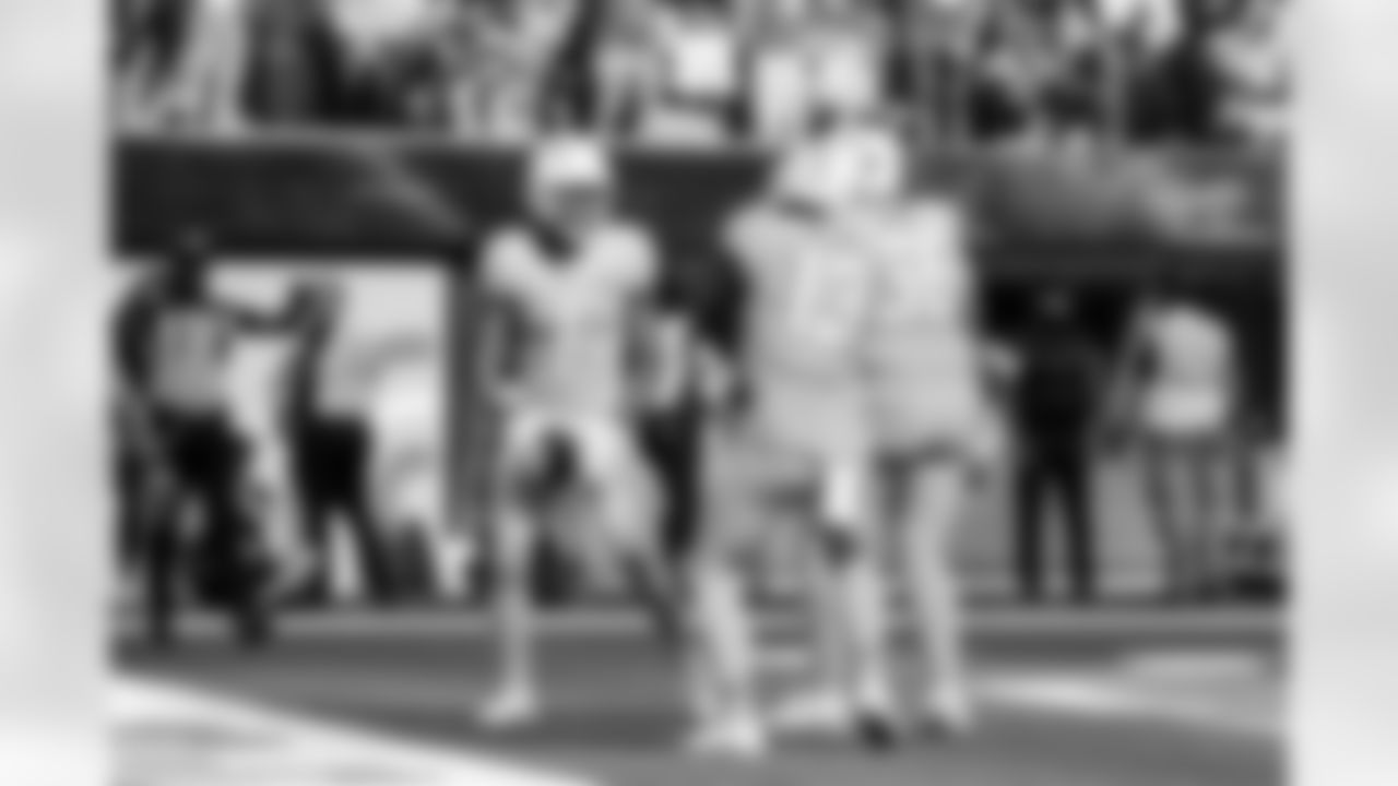 WR Quentin Johnston (1) and WR Keenan Allen (13)