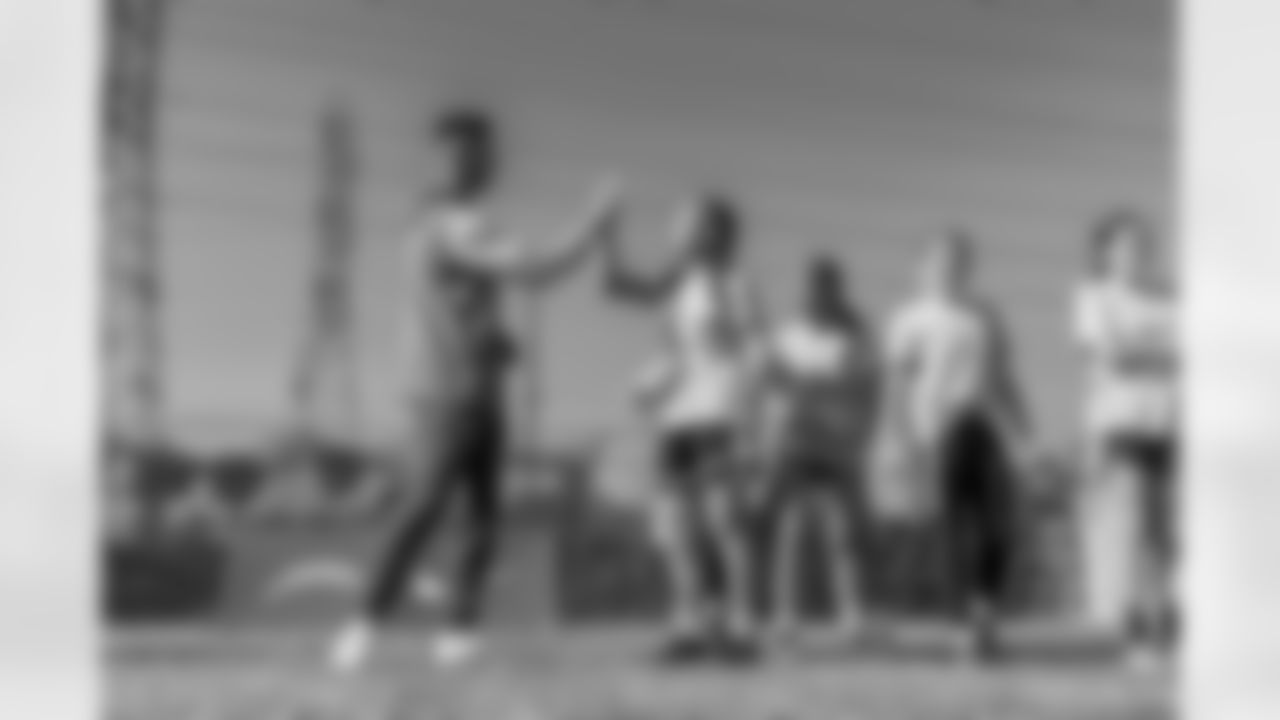 The Los Angeles Chargers host a girls flag football camp on Tuesday, December 02, 2025 at St. Joseph High School in Lakewood, CA.