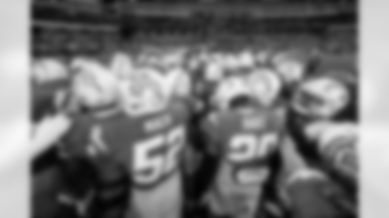 OLB Khalil Mack (52), CB Cam Hart (20) and S Derwin James Jr. (3)