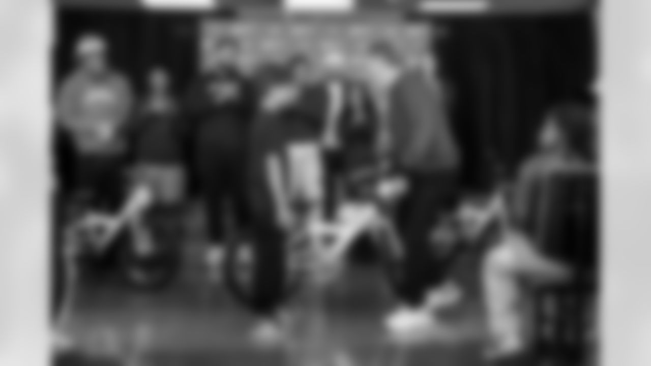 The Los Angeles Chargers host their annual Bikes for Kids event on Monday, December 15, 2025 at Washington Washington Elementary School in Pasadena, CA.