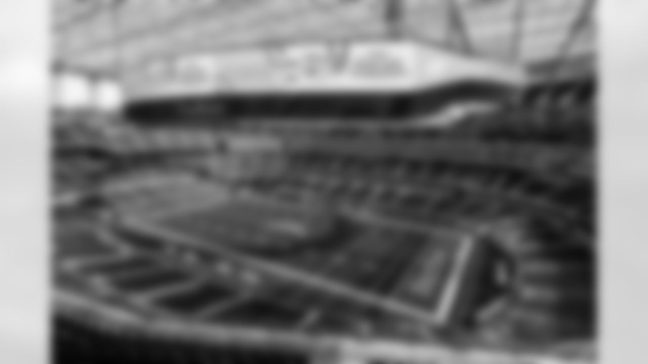 SoFi Stadium is photographed as it is converted to the 2025 Charger Power look on Friday, October 17, 2025 at SoFi Stadium in Inglewood, CA.