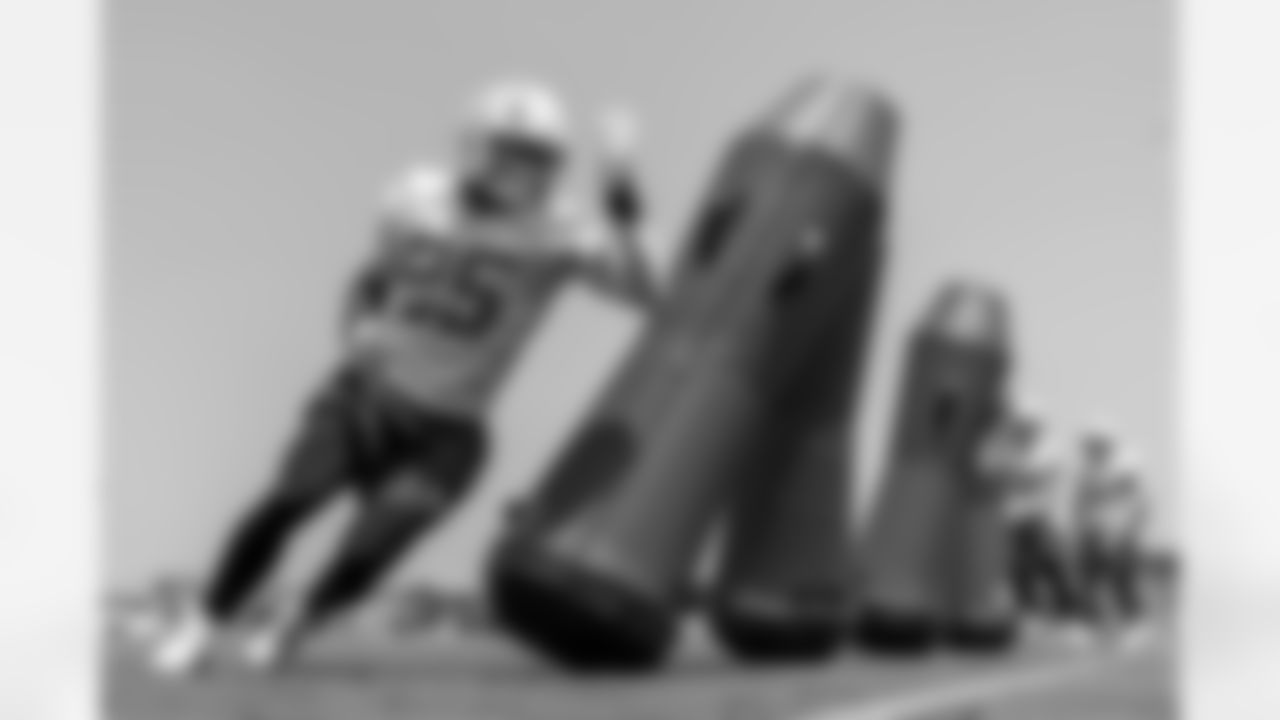 The Los Angeles Chargers practice at Training Camp on Wednesday, August 13, 2025 at The Bolt in El Segundo, CA.