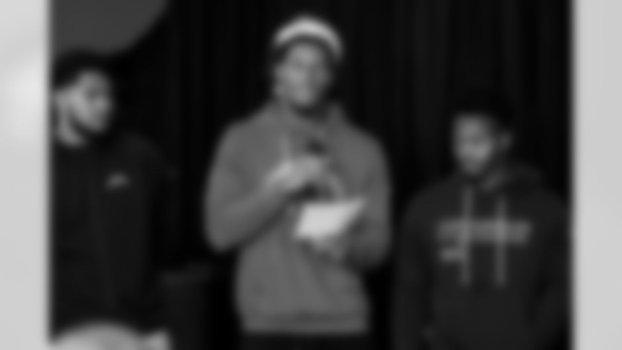 The Los Angeles Chargers host their annual Bikes for Kids event on Monday, December 15, 2025 at Washington Washington Elementary School in Pasadena, CA.