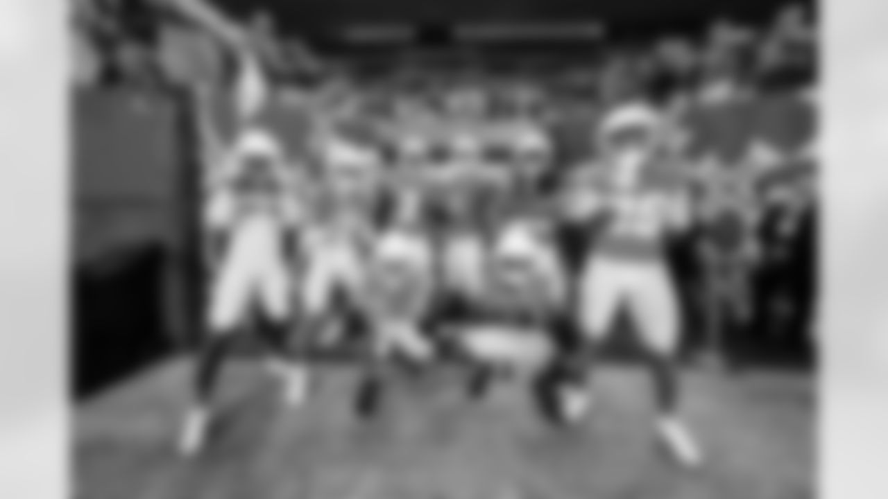 S Derwin James Jr. (3), CB Donte Jackson (26), DB Elijah Molden (2), S Alohi Gilman (32), CB Benjamin St-Juste (24), CB Cam Hart (20), DB Ja'Sir Taylor (36), CB Tarheeb Still (29) and S Kendall Williamson (40)