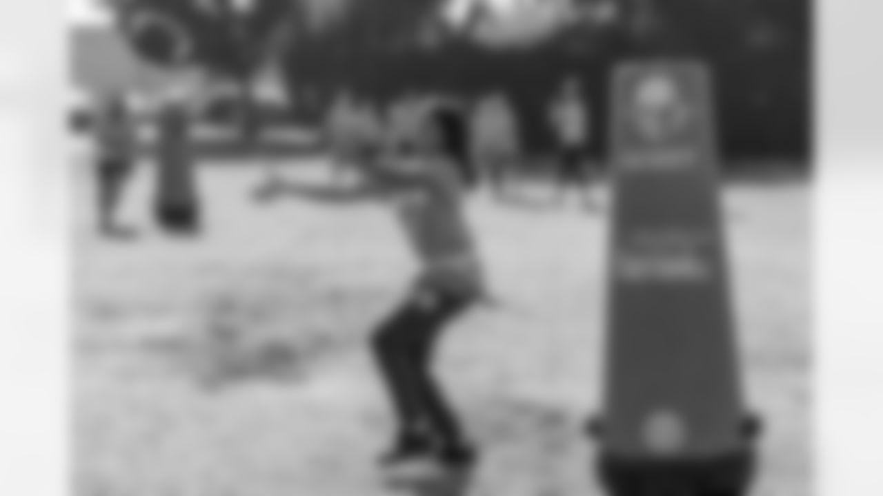 The Los Angeles Chargers host a girls flag football camp on Tuesday, December 02, 2025 at St. Joseph High School in Lakewood, CA.