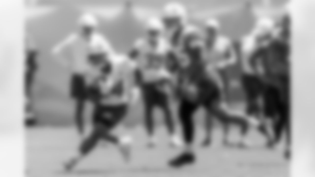 The Los Angeles Chargers practice at Training Camp on Tuesday, July 29, 2025 at The Bolt in El Segundo, CA.