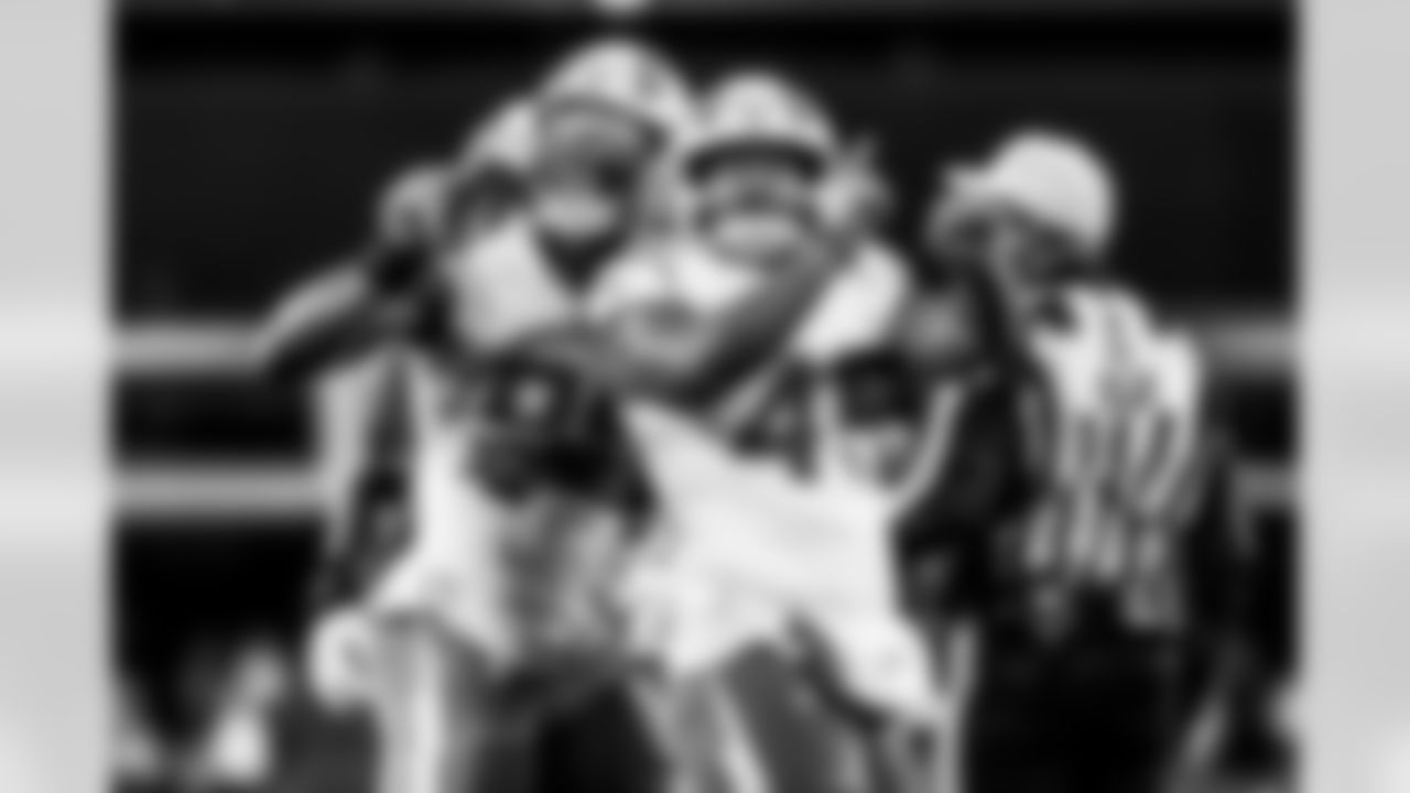 Take a look back at the Chargers Wild Card matchup with the Patriots in monochrome.