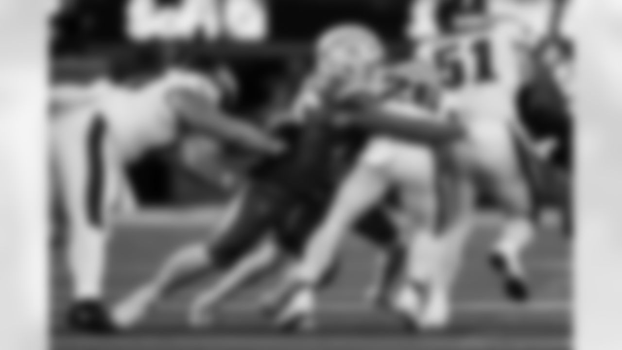 Chargers OLB Tuli Tuipulotu (#45) in action during their Pro Bowl season.