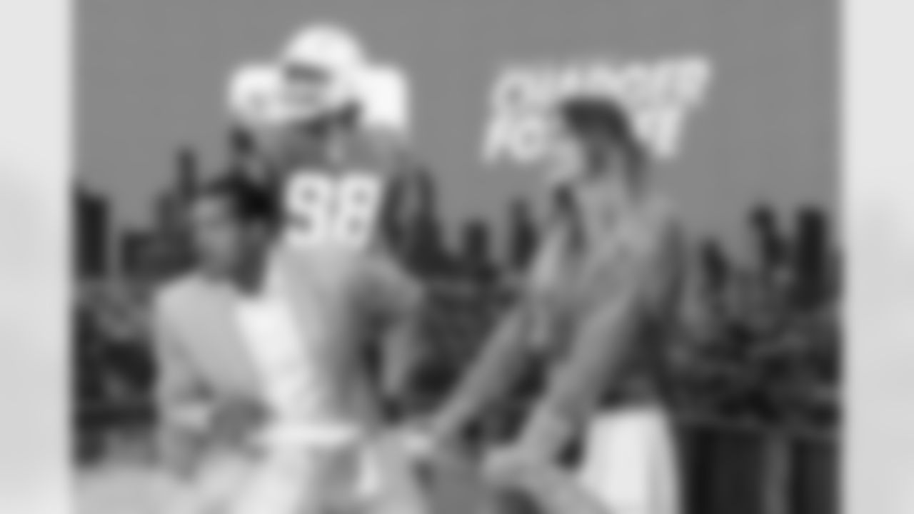 Former Los Angeles Charger Isaac Rochell retires a 'Charger for Life" on Friday, July 25, 2025 at The Bolt in El Segundo, CA.