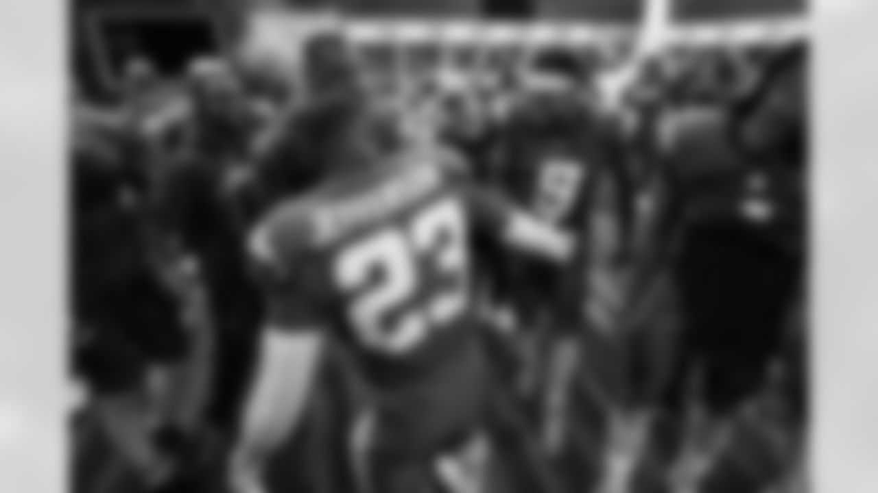 S Tony Jefferson (23) and WR Tre Harris (9)