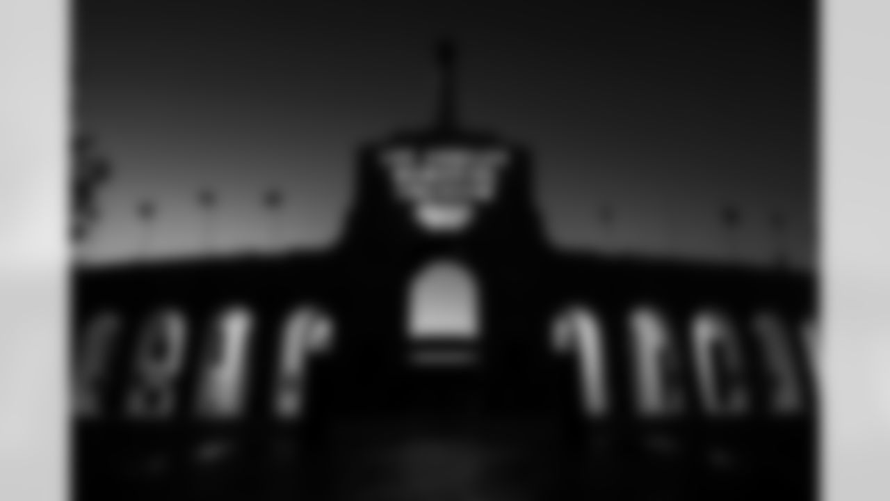 The Coliseum is lit up for the Los Angeles Chargers on Thursday, January 8, 2026 in Los Angeles, CA.