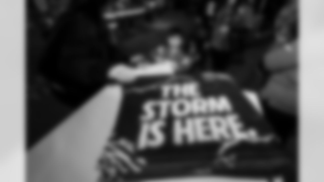 Fans gather at The Bolt for the Fan Rally + Drone Show on Friday January 9th, 2025