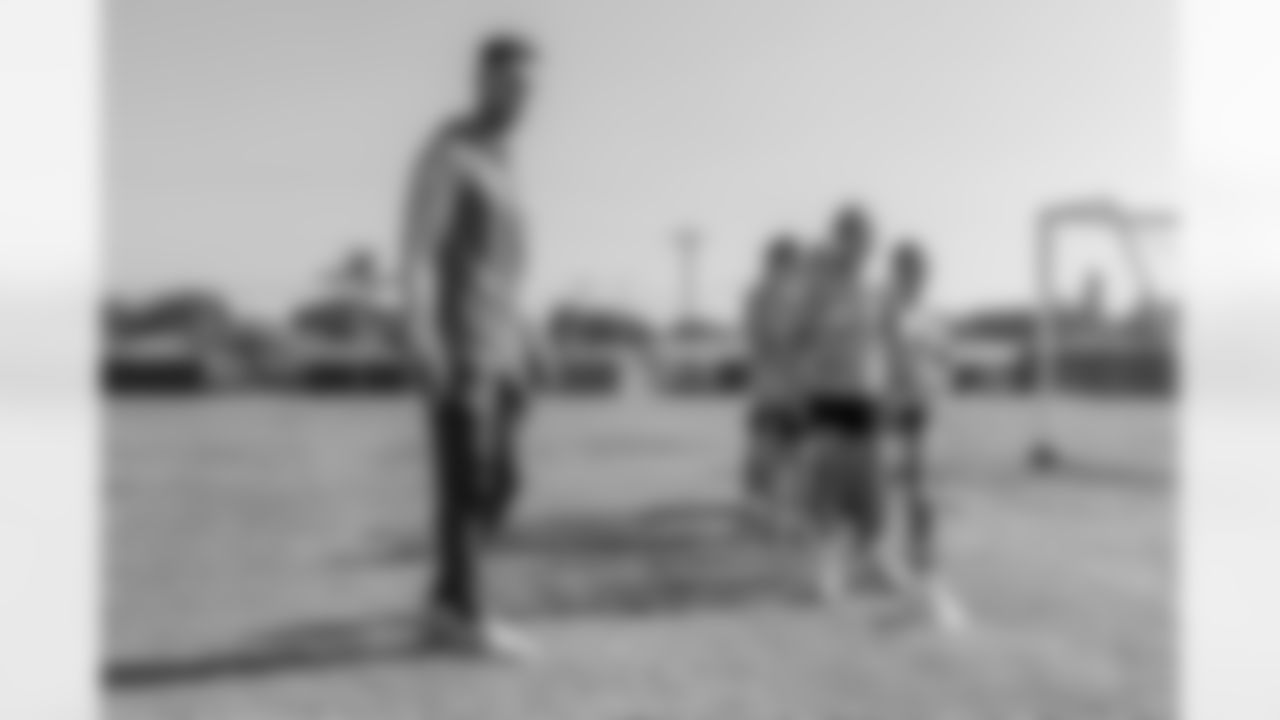 The Los Angeles Chargers host a girls flag football camp on Tuesday, December 02, 2025 at St. Joseph High School in Lakewood, CA.