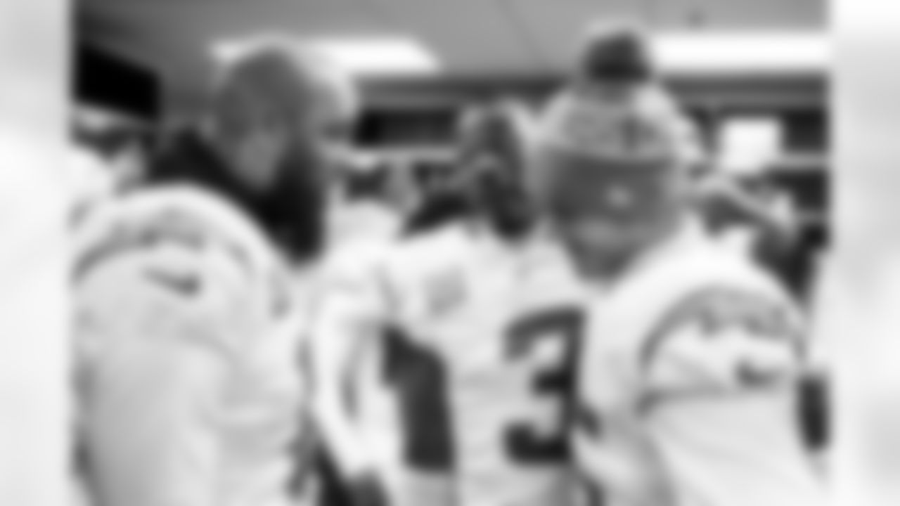 WR Keenan Allen (13), S Derwin James Jr. (3) and WR Ladd McConkey (15)