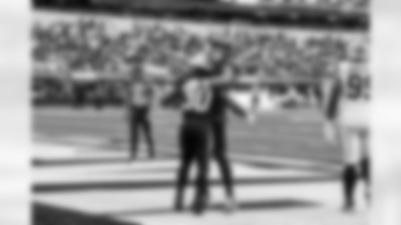 RB Kimani Vidal (30) and TE Oronde Gadsden (86)