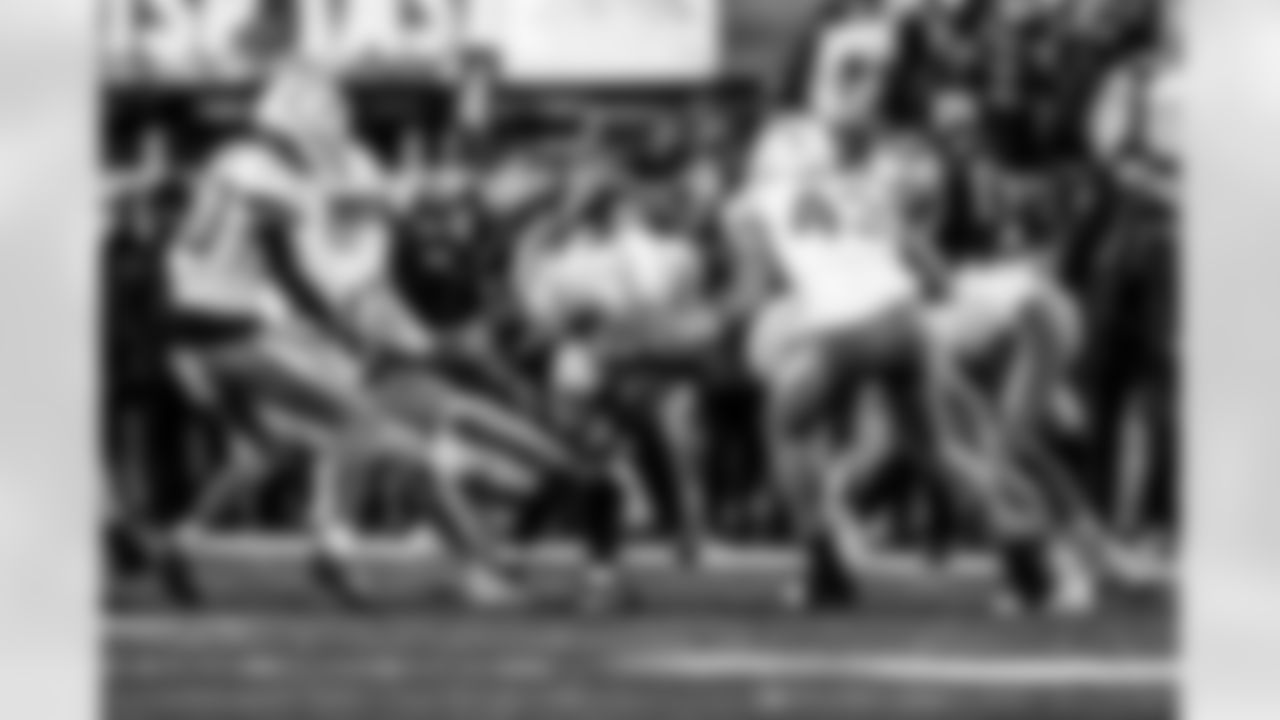 Take a look back at the Chargers Wild Card matchup with the Patriots in monochrome.