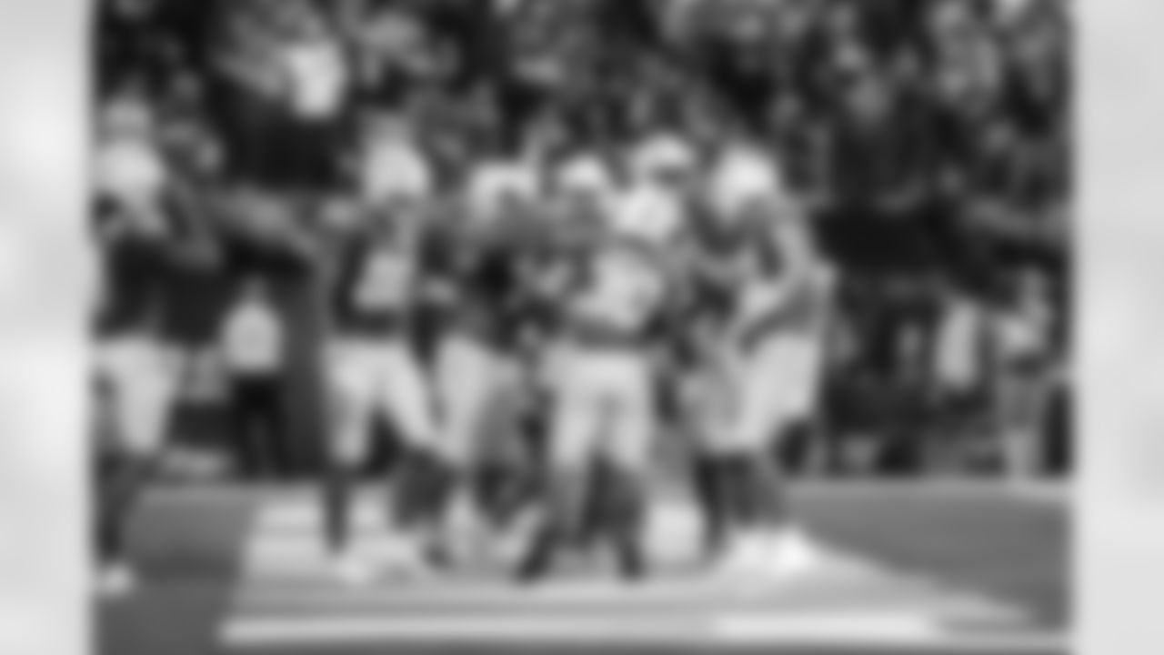 TE Oronde Gadsden (86), G Zion Johnson (77), RB Kimani Vidal (30) and QB Justin Herbert (10)