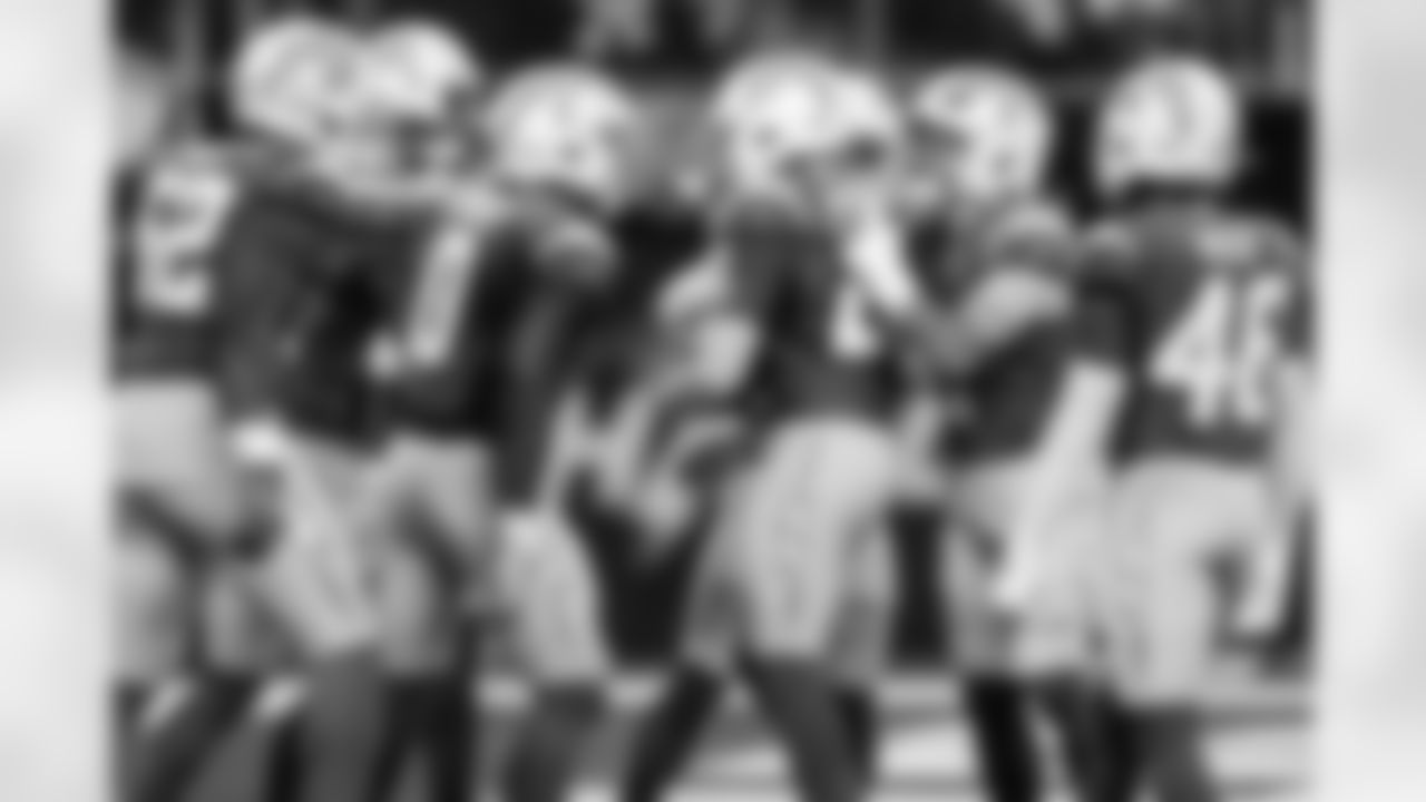 OLB Khalil Mack (52), LB Daiyan Henley (0), S RJ Mickens (27), DB Elijah Molden (2) and CB Nikko Reed (46)