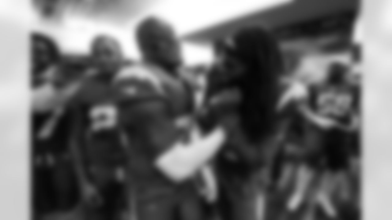 CB Tarheeb Still (29), S Tony Jefferson (23) and CB Donte Jackson (26)