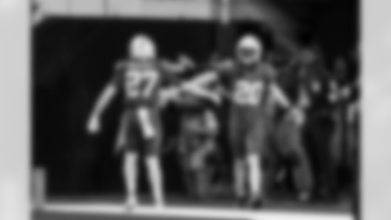 S RJ Mickens (27) and CB Cam Hart (20)