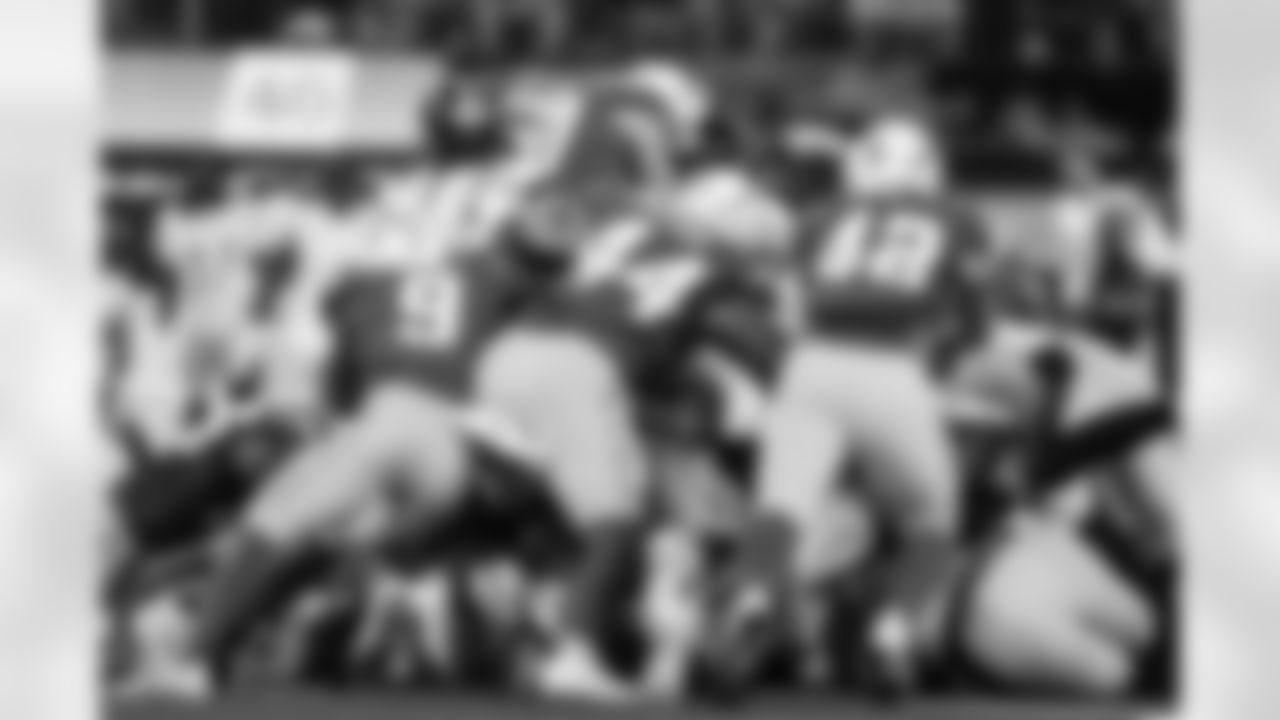 WR Tre Harris (9), DL Scott Matlock (44) and TE Tucker Fisk (42)