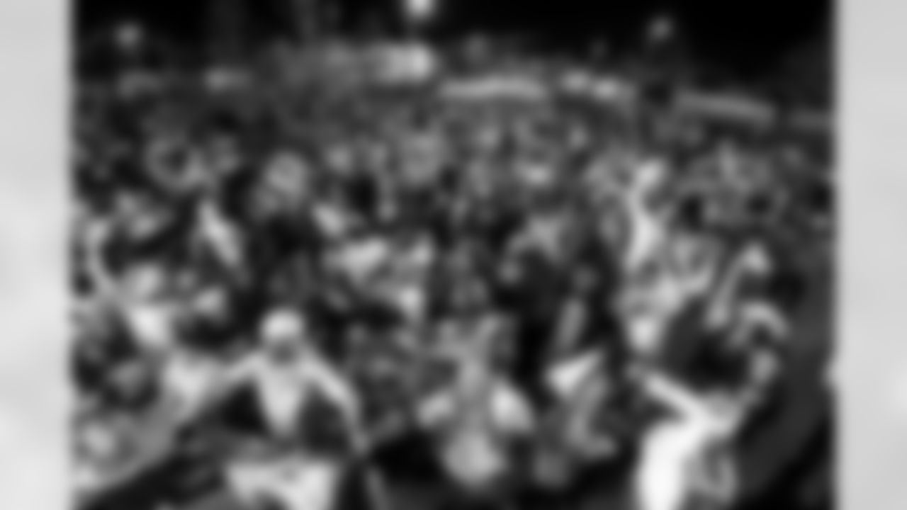 Fans gather at The Bolt for the Fan Rally + Drone Show on Friday January 9th, 2025