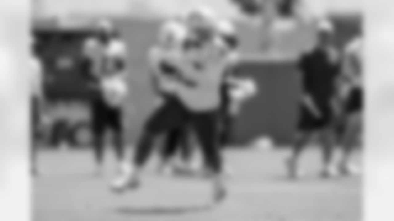 The Los Angeles Chargers practice at Training Camp on Tuesday, August 19, 2025 at The Bolt in El Segundo, CA.