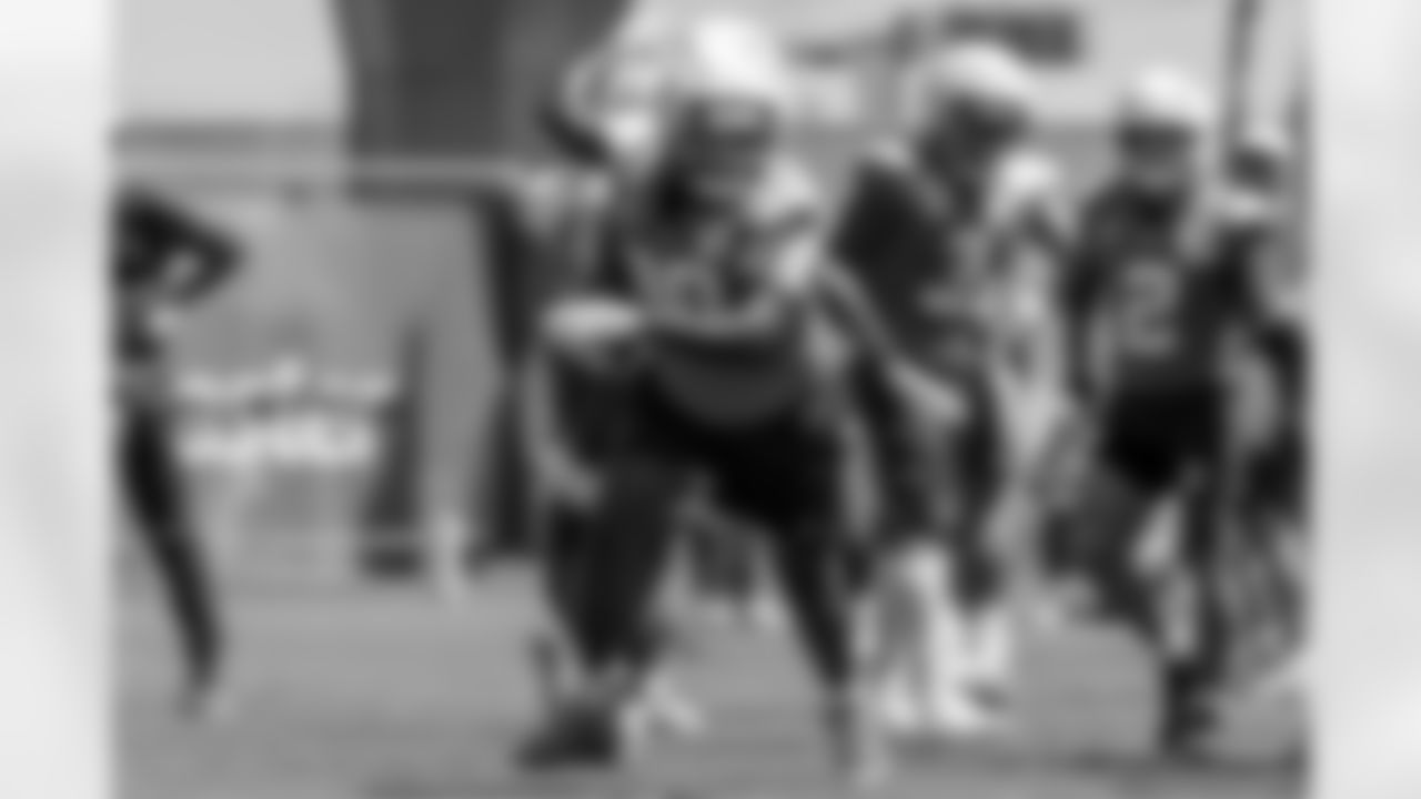 The Los Angeles Chargers practice at Training Camp on Tuesday, August 19, 2025 at The Bolt in El Segundo, CA.