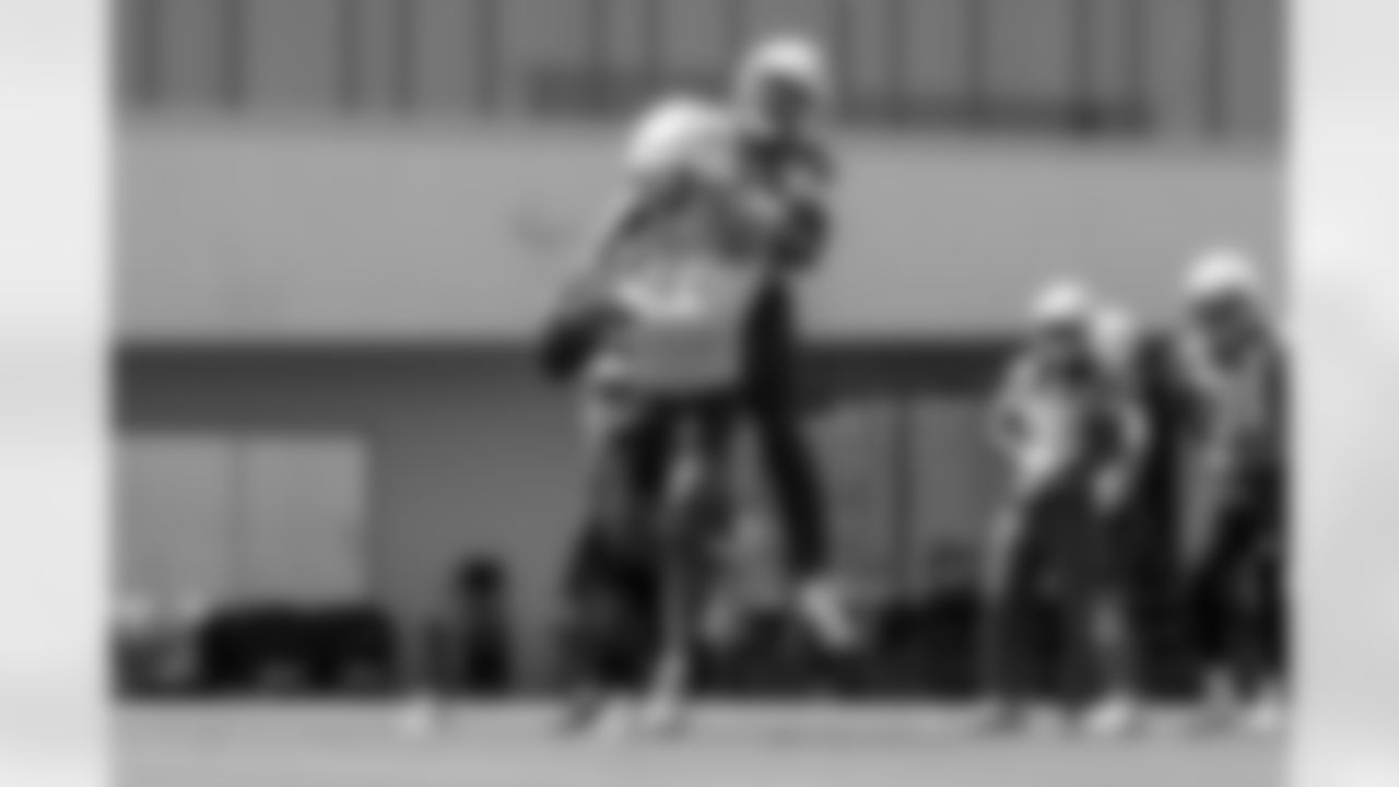 The Los Angeles Chargers practice at Training Camp on Tuesday, August 19, 2025 at The Bolt in El Segundo, CA.