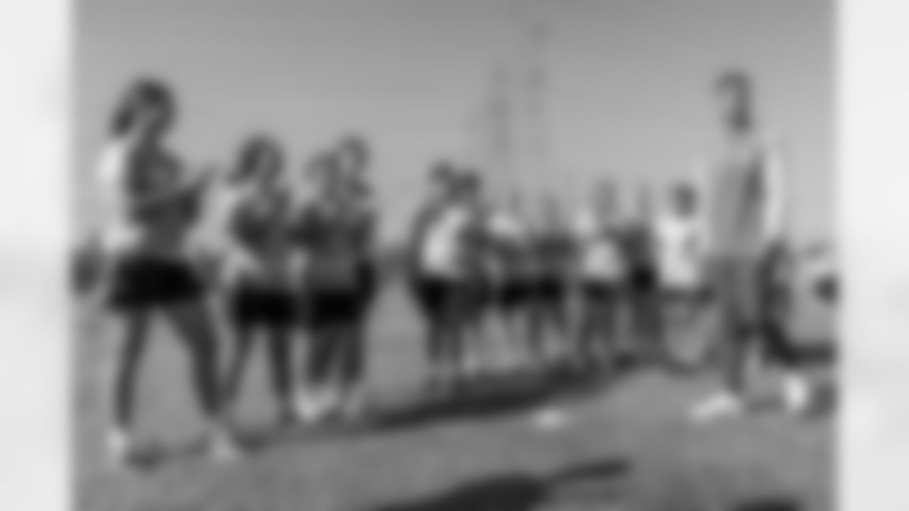 The Los Angeles Chargers host a girls flag football camp on Tuesday, December 02, 2025 at St. Joseph High School in Lakewood, CA.