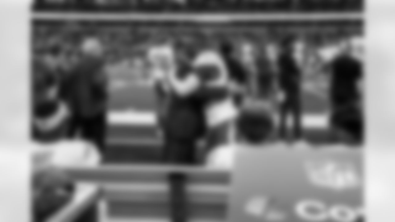 S Tony Jefferson (23) and General Manager Joe Hortiz