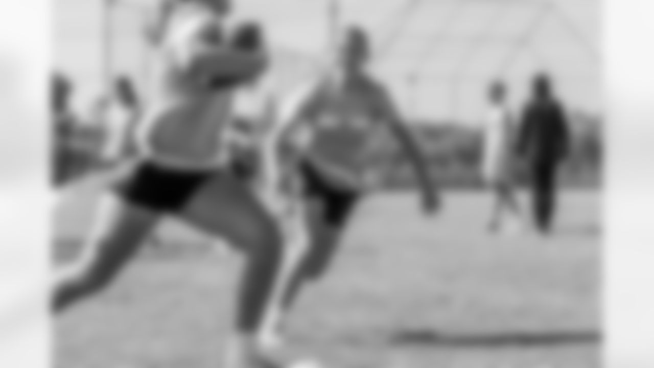 The Los Angeles Chargers host a girls flag football camp on Tuesday, December 02, 2025 at St. Joseph High School in Lakewood, CA.