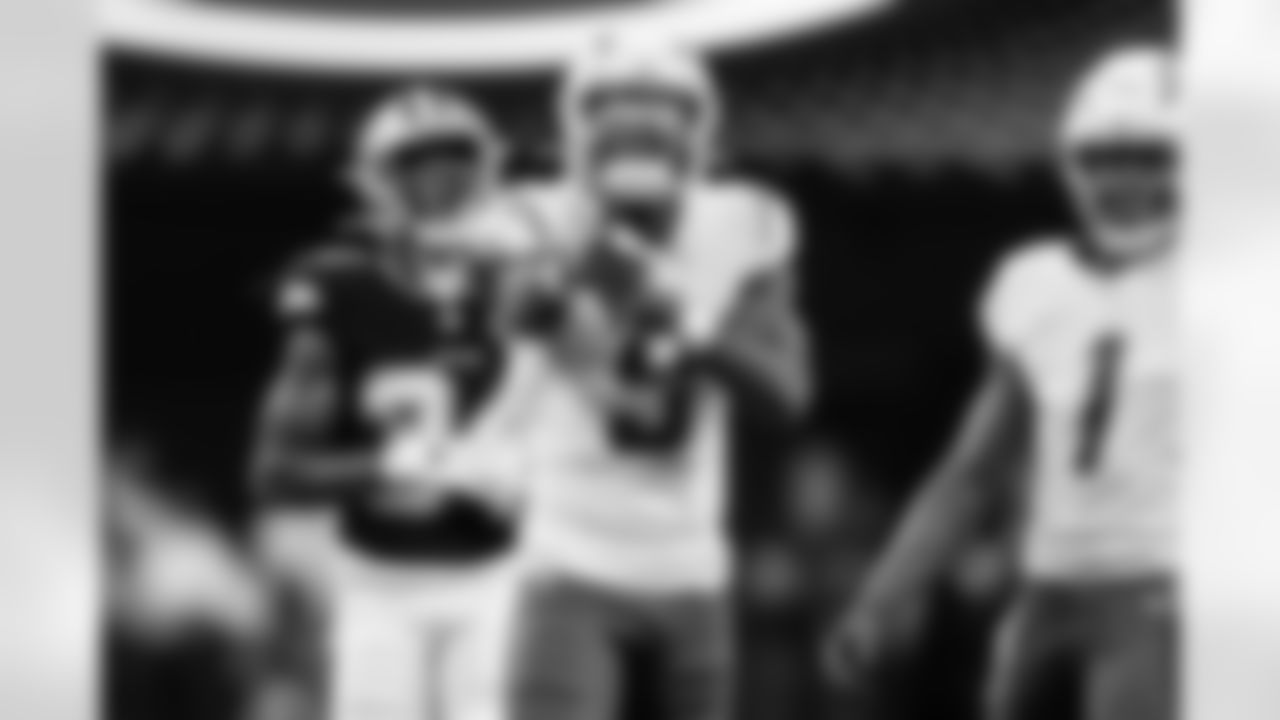 WR Tre Harris (9) and WR Quentin Johnston (1)