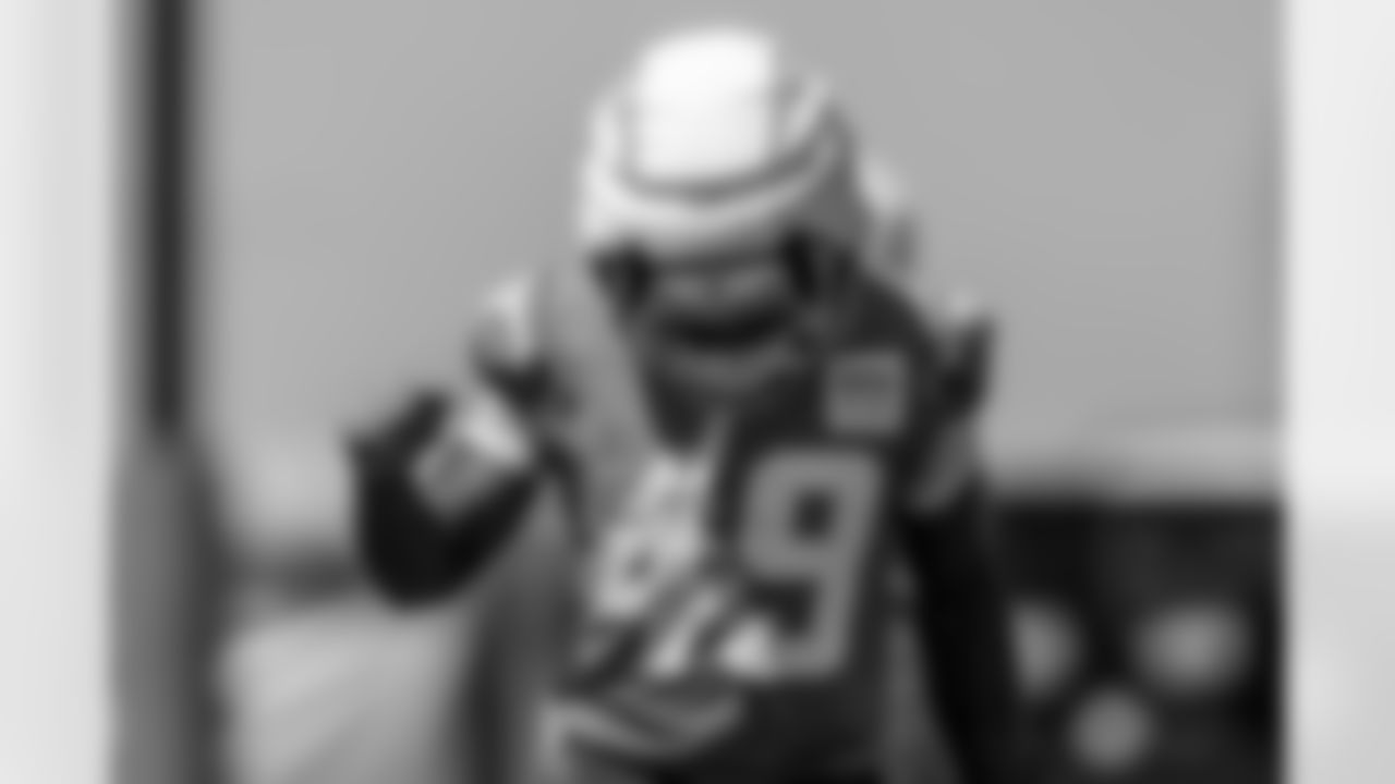 The Los Angeles Chargers practice at Training Camp on Tuesday, August 19, 2025 at The Bolt in El Segundo, CA.