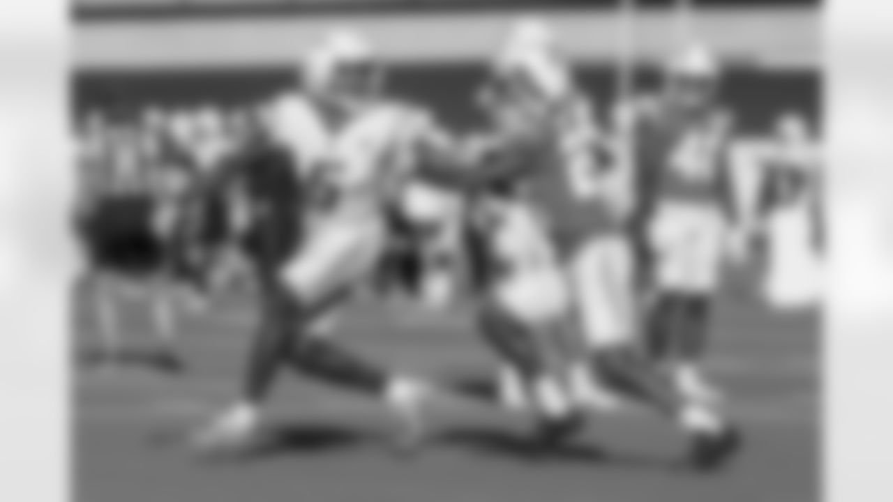 The Los Angeles Chargers practice at Training Camp on Friday, August 2, 2024 at The Bolt in El Segundo, CA.