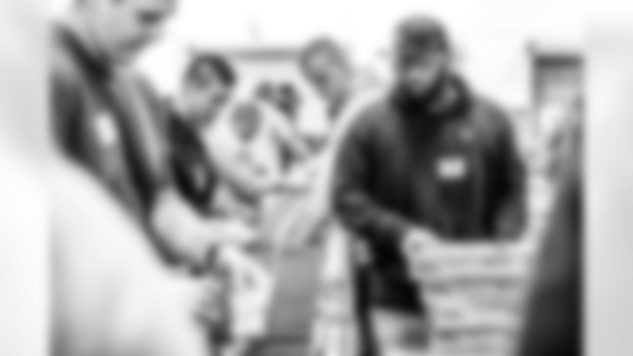 The Los Angeles Chargers participate in a SYNC Snack Box Packaging Event on Monday, June 2, 2025 at LA Regional Food Bank in Los Angeles, CA.