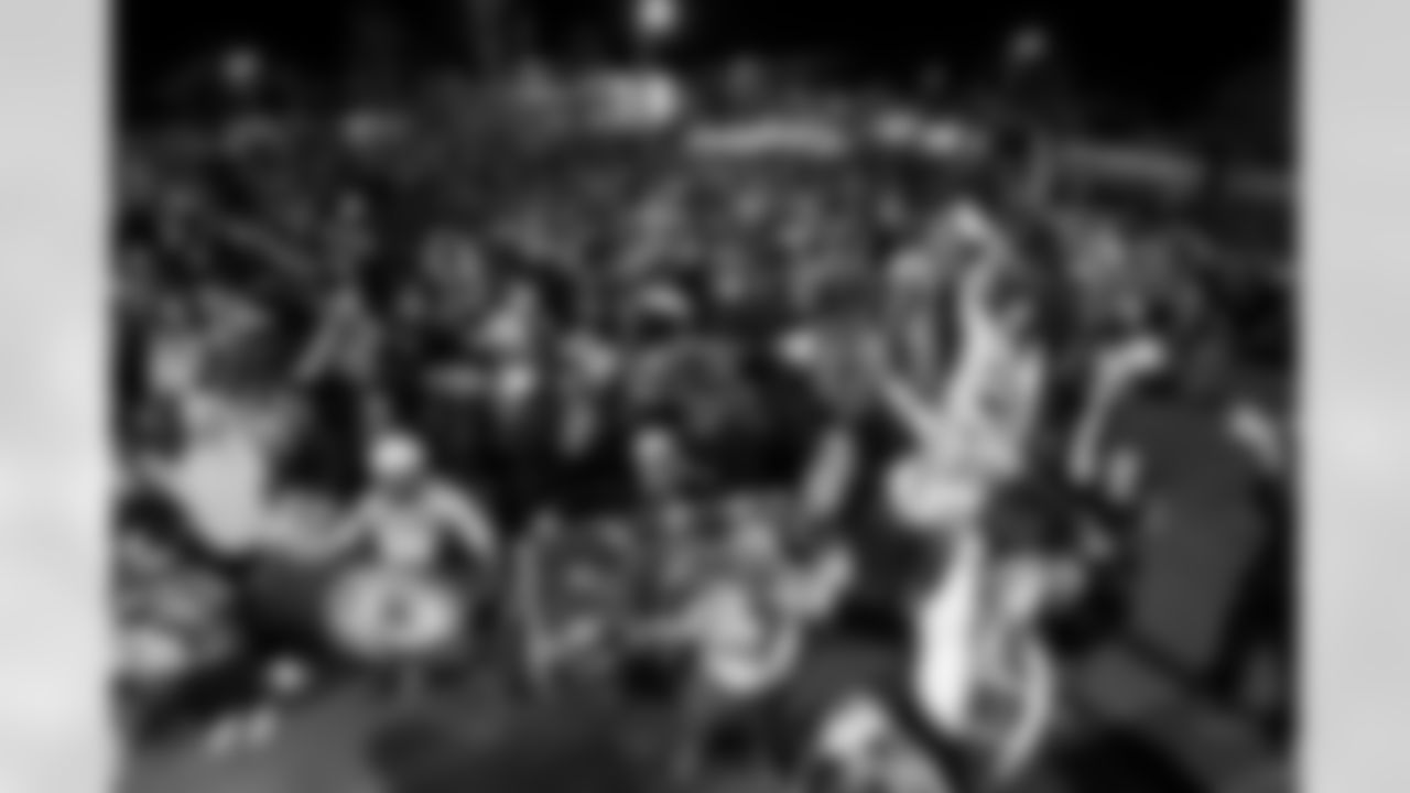 Fans gather at The Bolt for the Fan Rally + Drone Show on Friday January 9th, 2025